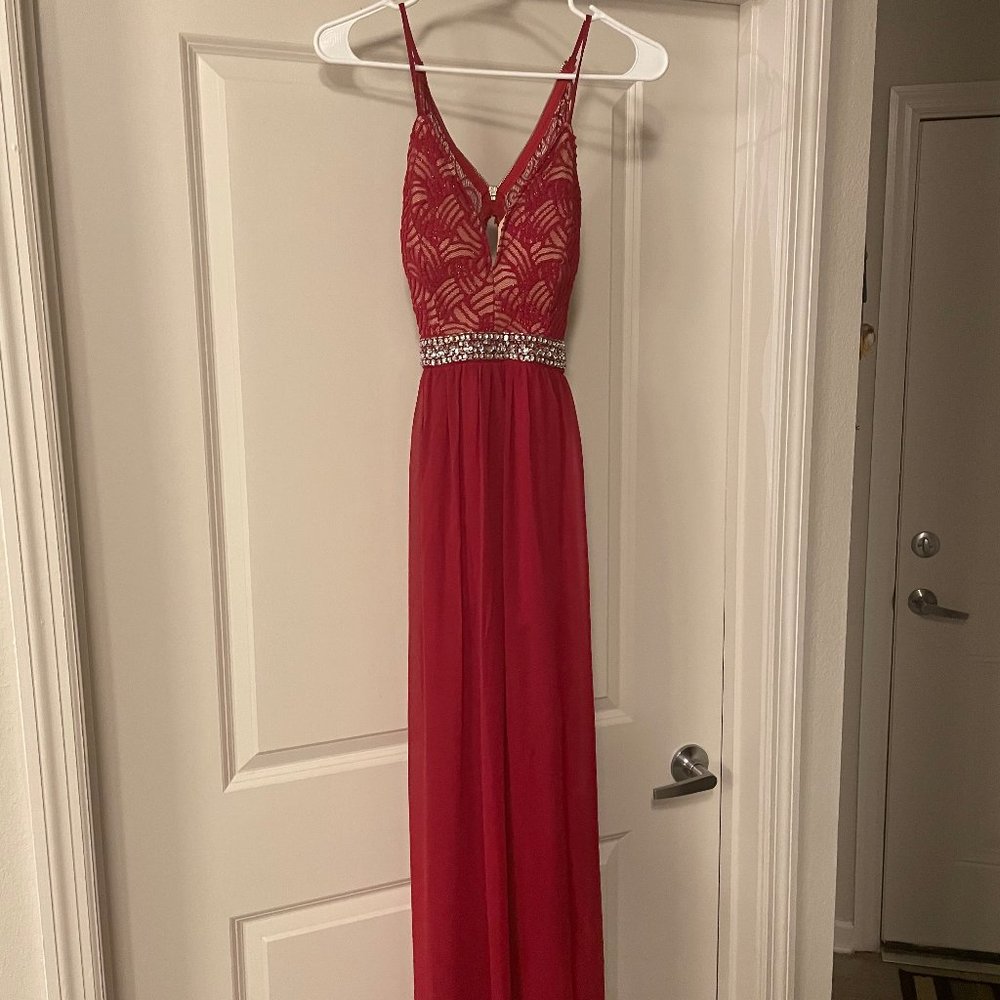 Red Rhinestone Dress